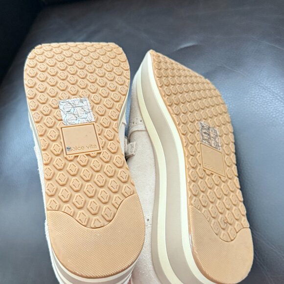 Dolce Vita Beige Platform Loafers - Picture 7 of 9